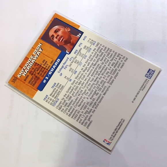 1993-94 NBA Hoops Anfernee Penny Hardaway Rookie RC #380 Orlando Magic - Picture 4 of 4